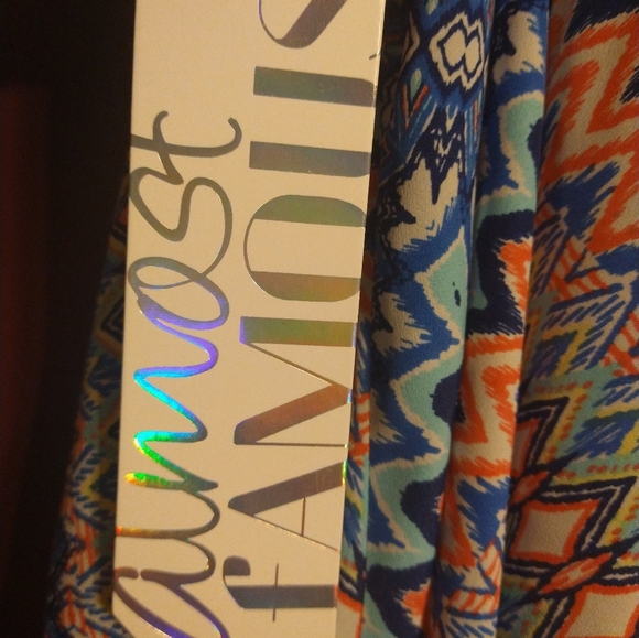 Almost Famous Coral and Blue XL Dress - Picture 9 of 16